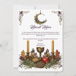 Mabon Blessings Autumn Equinox Greeting Card