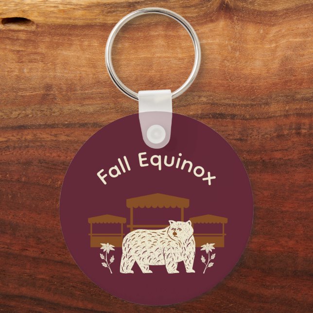  Mabon Harvest Fall Equinox Invitation Key Ring (Front)