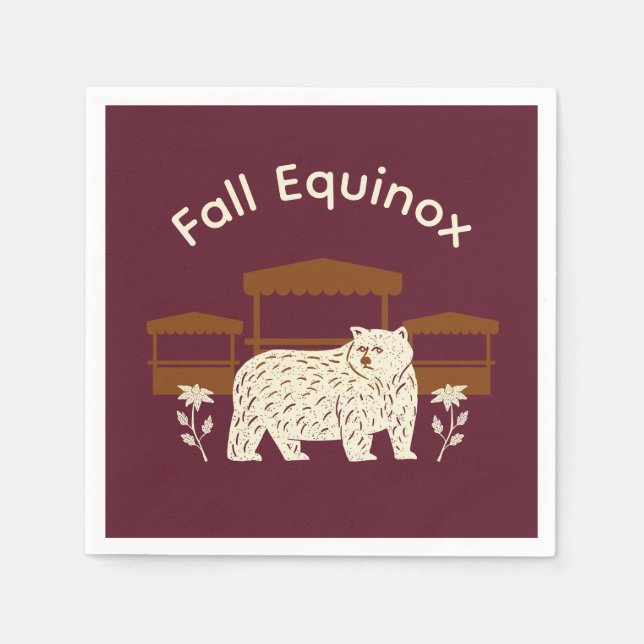  Mabon Harvest Fall Equinox Invitation Napkin (Front)