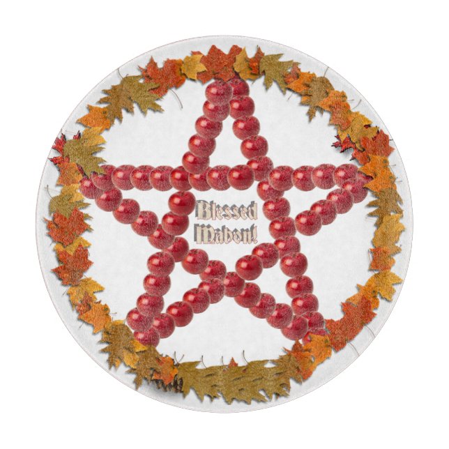 Mabon Pentacle Cutting Board (Front)