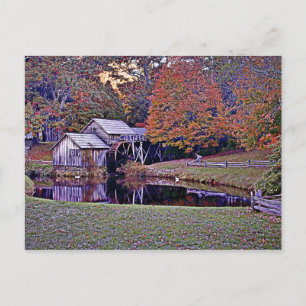 Mabry Mill In Fall Postcard