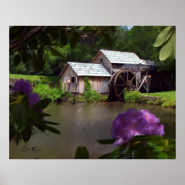 Mabry Mill - Painting Poster (Front)