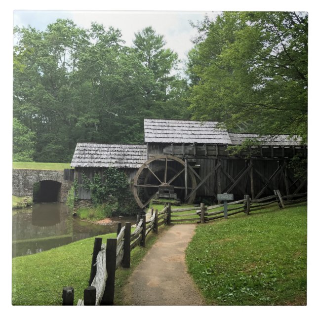 Mabry Mill, Virginia Ceramic Tile (Front)