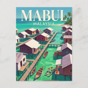 Mabul Island Malaysia Postcard