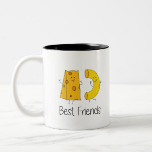 Mac and Cheese Best Friends Art Friendship Art Bes Two-Tone Coffee Mug