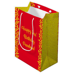 Mac and Cheese Birthday Party Macaroni Medium Gift Bag