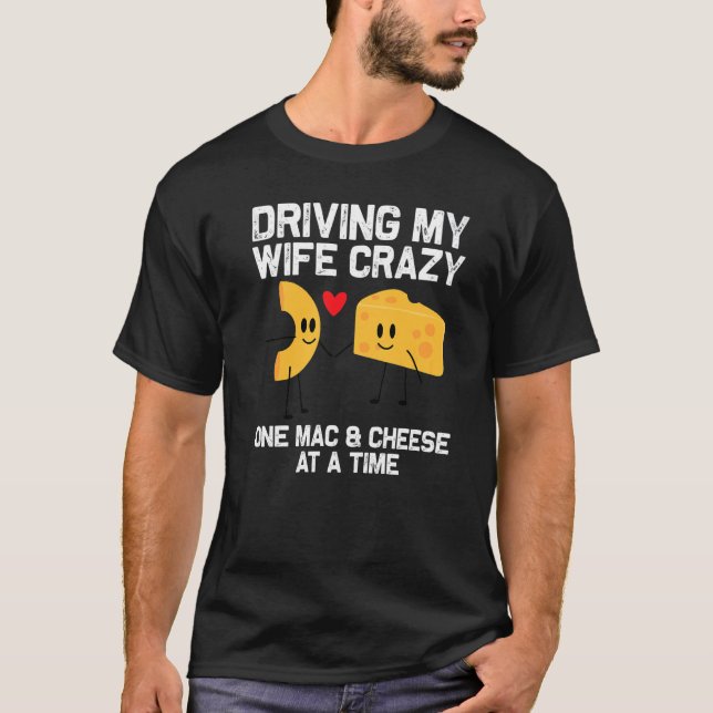 Mac And Cheese Designs For Men Dad Pasta Food T-Shirt (Front)