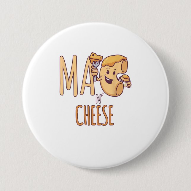 Mac and Cheese Food Lover 7.5 Cm Round Badge (Front)