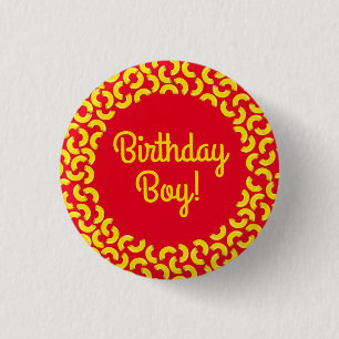 Mac and Cheese Kid 1st Birthday Party Macaroni 3 Cm Round Badge