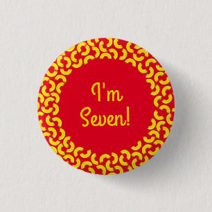 Mac and Cheese Kid 1st Birthday Party Macaroni 3 Cm Round Badge
