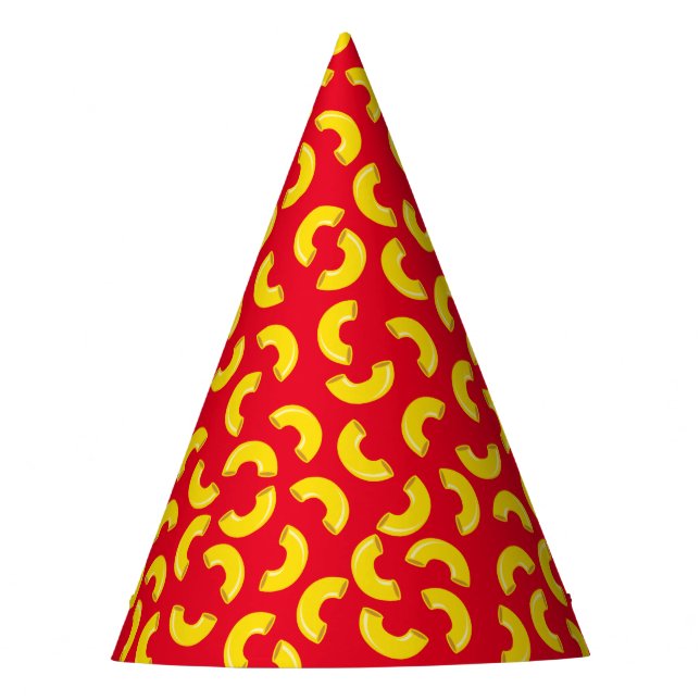 Mac and Cheese Kid 1st Birthday Party Macaroni Party Hat (Front)