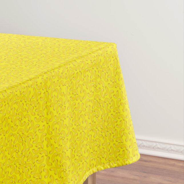Mac and Cheese Kid 1st Birthday Party Macaroni Tablecloth (In Situ)