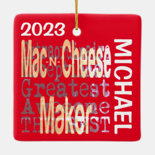 Mac and Cheese Maker Extraordinaire CUSTOM Ceramic Ornament