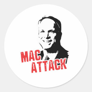MAC ATTACK T-SHIRT CLASSIC ROUND STICKER