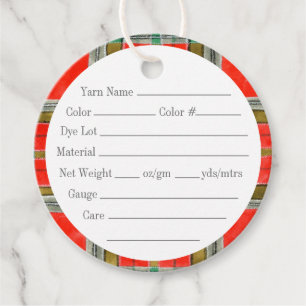 MAC BAIN TARTAN 2" Round Yarn Tags