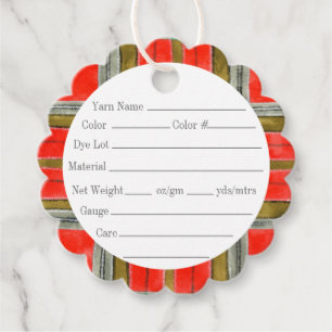 MAC BAIN TARTAN 2" Scalloped Round Yarn Tags