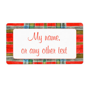 MAC BAIN TARTAN 2"x3.75" Labels