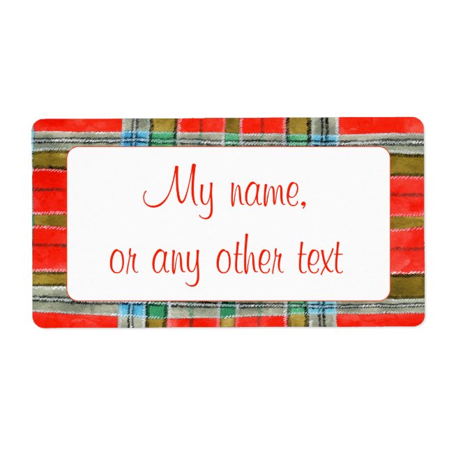 MAC BAIN TARTAN 2"x3.75" Labels (Front)