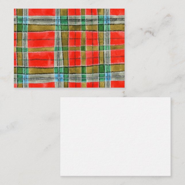 MAC BAIN TARTAN 3.5x2.5 Flat Card / Horizontal (Front/Back)
