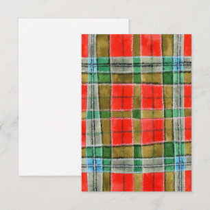 MAC BAIN TARTAN 3.5x5 Flat Card / Vertical