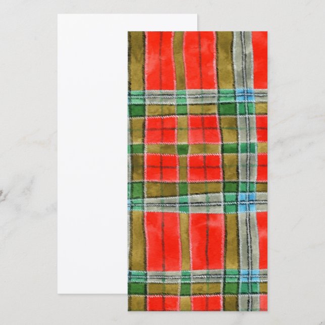 MAC BAIN TARTAN 8x4 Flat Card / Vertical (Front/Back)
