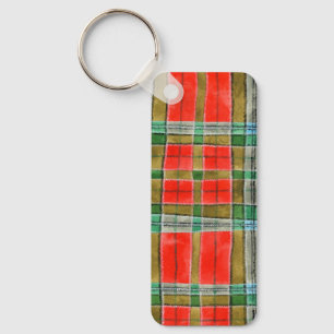 MAC BAIN TARTAN Aluminium Rectangle Keychain