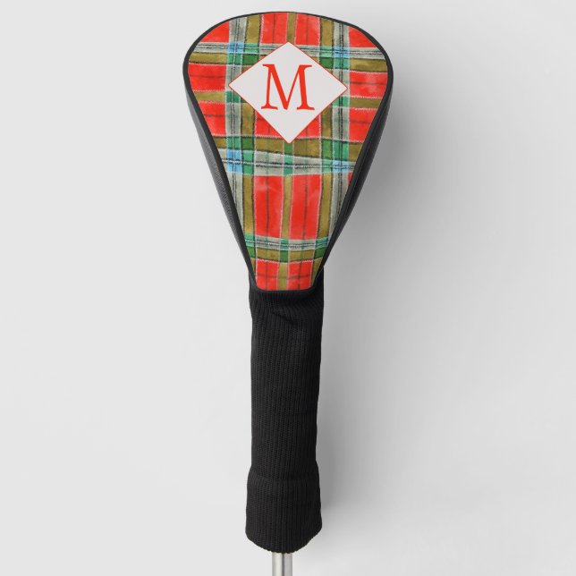 MAC BAIN TARTAN Golf Driver Cover + Initial (Front)
