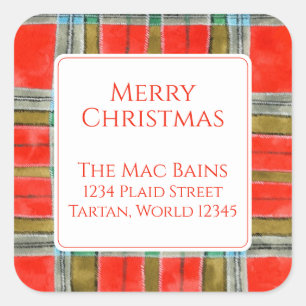 MAC BAIN TARTAN Large Square Address Seals