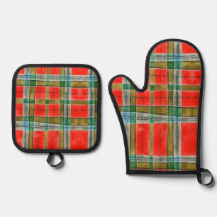 MAC BAIN TARTAN Oven Mitt & Pot Holder Set