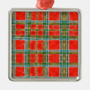 MAC BAIN TARTAN Premium Square Ornament