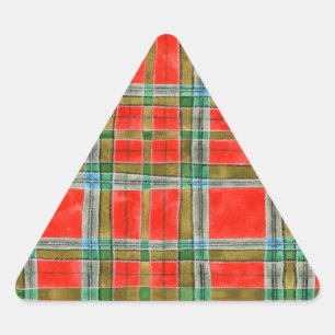MAC BAIN TARTAN Triangle Stickers