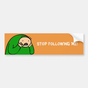 Mac Bumper - Stop Following Me (Orange) Sticker