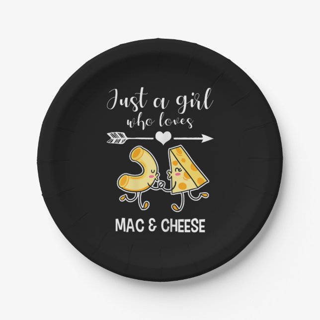Mac & Cheese Shirt Funny Mac and Cheese Lover Gift Paper Plate (Front)