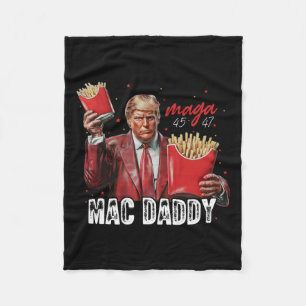 Mac Daddy Trump Making Fries Mega Donald Trump 202 Fleece Blanket