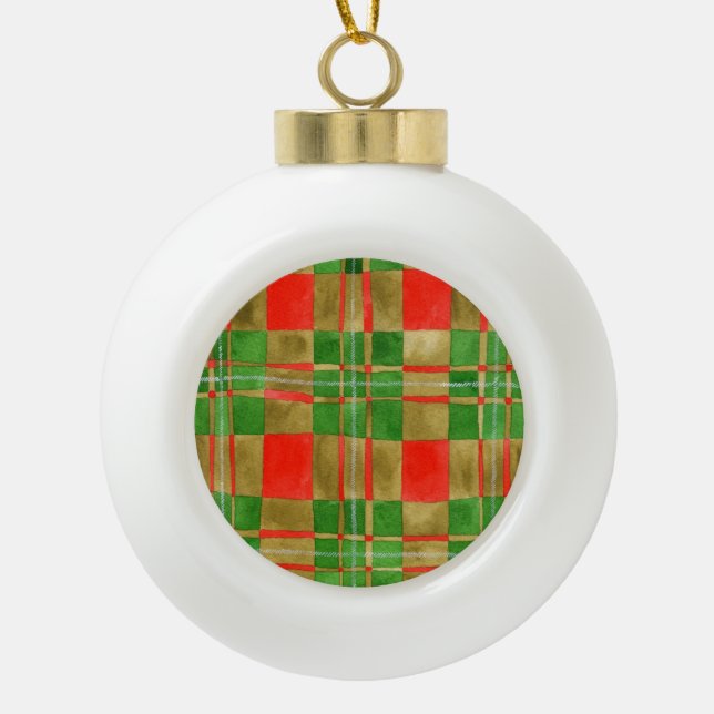 MAC GREGOR TARTAN Ceramic Ball Ornament (Front)