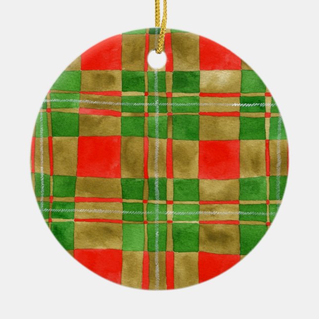 MAC GREGOR TARTAN Ceramic Circle Ornament  (Front)