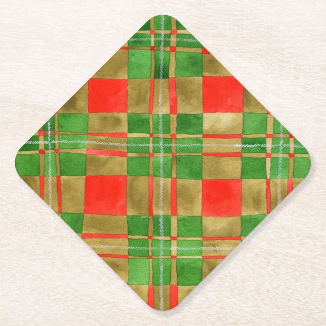 MAC GREGOR TARTAN Diamond Paper Coasters  (Front)