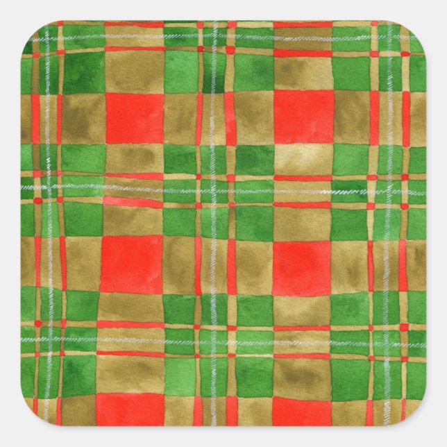 MAC GREGOR TARTAN Large Square Stickers (Front)