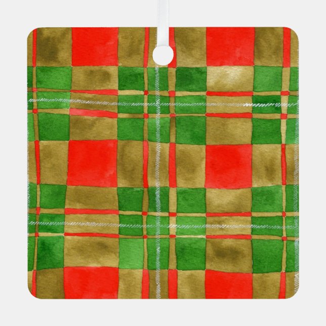 MAC GREGOR TARTAN Metal Square Ornament  (Front)