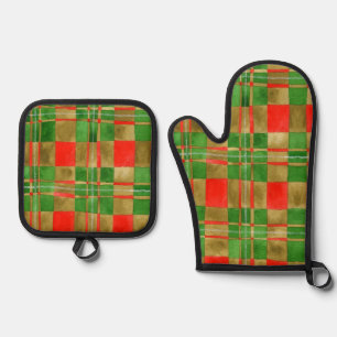 MAC GREGOR TARTAN Oven Mitt & Pot Holder Set
