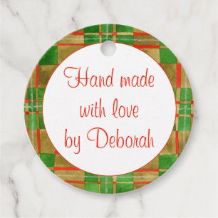 MAC GREGOR TARTAN Round "Hand Made" Tags