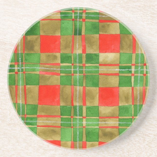 MAC GREGOR TARTAN Round Sandstone Coaster  (Front)