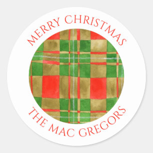 MAC GREGOR TARTAN Small Round Envelope Seals