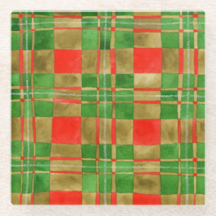 MAC GREGOR TARTAN Square Glass Coaster 
