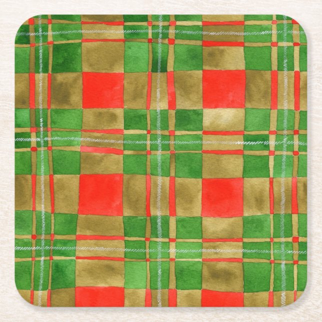 MAC GREGOR TARTAN Square Paper Coasters  (Front)