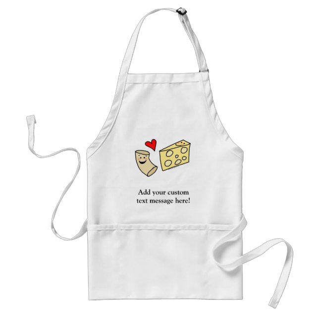 Mac Loves Cheese, Funny Cute Macaroni + Cheese Standard Apron (Front)