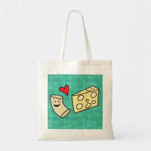 Mac Loves Cheese, Funny Cute Macaroni + Cheese Tote Bag
