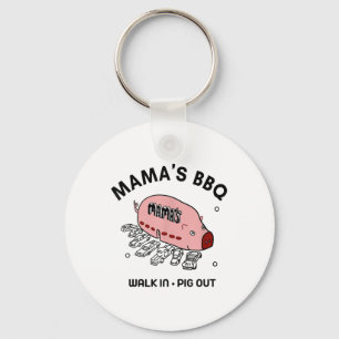 Mac Mamas Bbq Walk In Pig Out Sunny Summer Gift _1 Key Ring