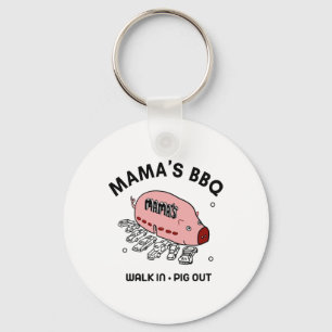 Mac Mama's Bbq Walk In Pig Out Sunny Summer Gift Key Ring