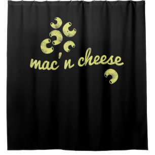 Mac n cheese fun chef humour gift shower curtain
